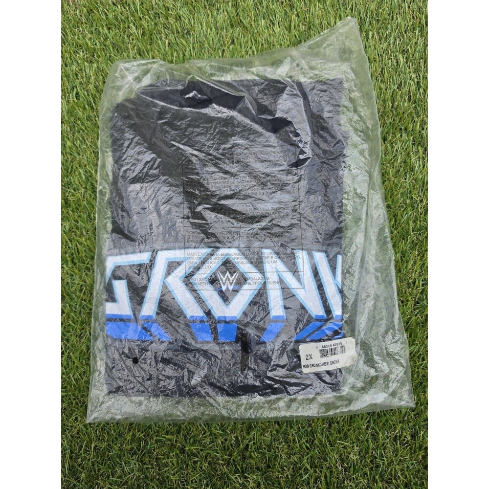 WWE Rob Gronkowski "GRONK" Authentic BLACK T-Shirt  XXL Still Sealed In Bag Rare